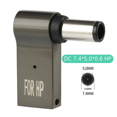 Переходник для ноутбуков HP Type-C – DC 7.4×5.0×0.6 мм 100W (Black)