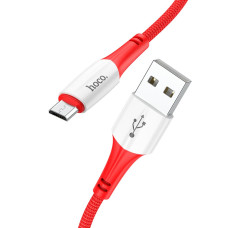 Кабель Hoco X70 USB-A – Micro-USB (1 м · 12W · 2.4A) (Red)