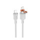 Кабель Hoco U131 2-в-1 USB-A+Type-C to Lightning (1.2 м) (Gray)