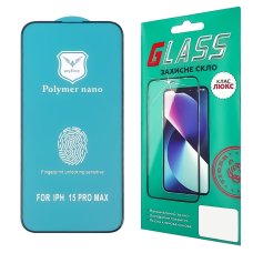 Захисна плівка Polycarbone для Apple iPhone 15 Pro Max (Full Glue) (3D) (Black)