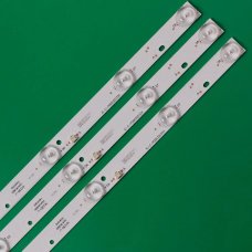 Прямая подсветка для телевизора Fusion 32″ 303WY315031 (3 планки по 593 мм, 8 LED, линза 15,5 мм, 3 В)