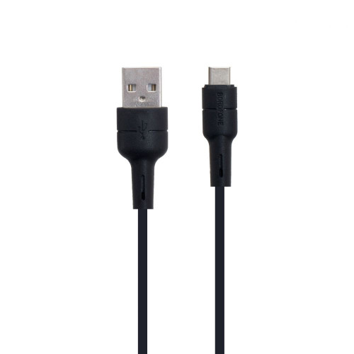 Кабель Borofone BX30 Silicone USB-A – Type-C (1 м · 15W · 3A) (Black)