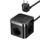 Мережевий зарядний пристрій Baseus PowerCombo Fast Charger 3AC+2U+2C (30W · 3A) (E00066400117-00) (Black)