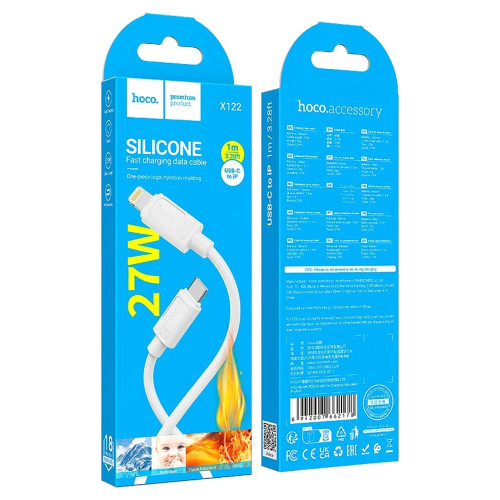 Кабель Hoco X122 Type-C – Lightning (1 м · 27W · 3A) (White)