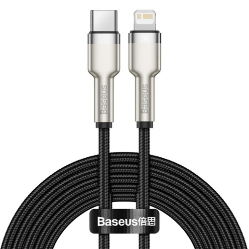 Кабель Baseus Cafule Metal Type-C – Lightning (2 м · 20W · 2.4A) (CATLJK-B01) (Black)