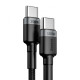 Кабель Baseus Cafule Type-C – Type-C PD+QC3.0 (2 м · 100W · 5A) (CATKLF-ALG1) (Black/Gray)