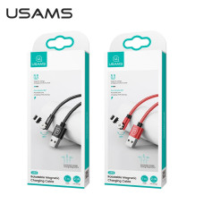 Кабель Usams US-SJ472 U59 180° Rotatable Magnetic Charging USB-A – Lightning (1 м · 2.4A) (Black)