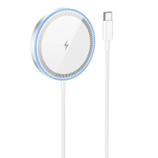 Беспроводное зарядное устройство Hoco CW53 2в1 (15W) (Silver)