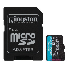 Карта памяти Kingston Canvas Go Plus microSDXC 512GB Class 10 UHS-I U3 + адаптер SD