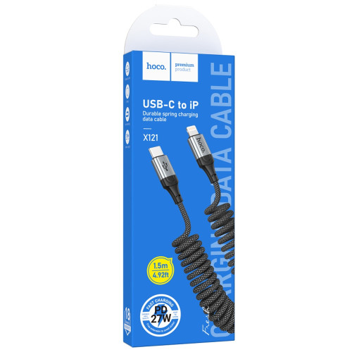 Кабель Hoco X121 Type-C – Lightning (1.5 м · 27W · 3A) (Black)