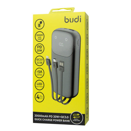 Повербанк Budi PB083B2 20W (20000 mAh) (Black)