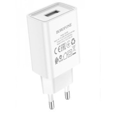 Мережевий зарядний пристрій Borofone BA68A USB-A (10.5W · 2.1A) (White)