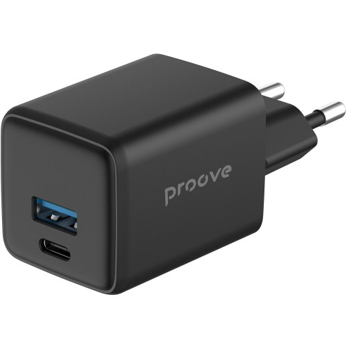 Сетевое зарядное устройство Proove Pocket Gan USB-A+USB-C (30W · 3A) (White)