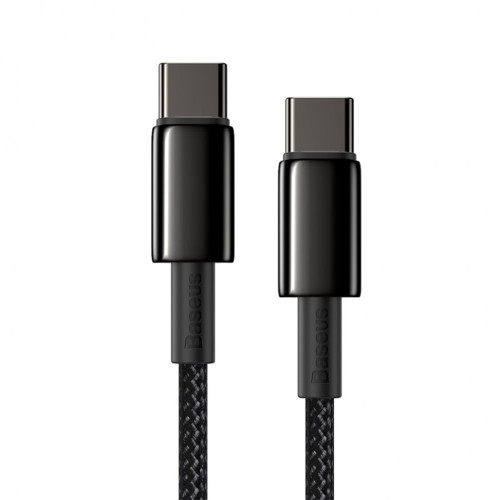 Кабель Baseus Tungsten Gold Type-C – Type-C (1 м · 100W · 5A) (Black)