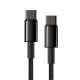 Кабель Baseus Tungsten Gold Type-C – Type-C (1 м · 100W · 5A) (Black)