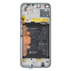 Дисплей для Huawei P40 Lite з тачскріном в рамці (Silver) (Original)