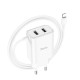 Сетевое зарядное устройство Hoco C103A 2xUSB-A (10.5W · 2.1A) с кабелем USB-A – Lightning (White)