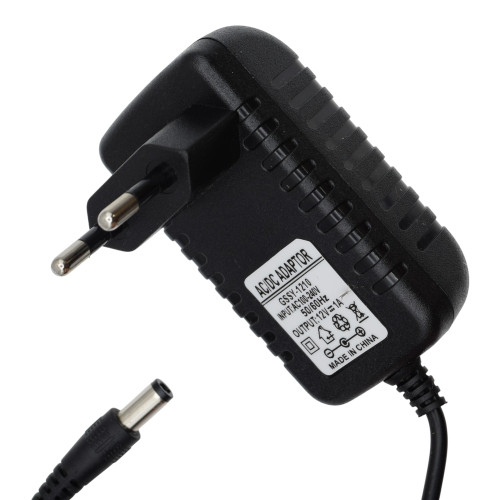 Сетевое зарядное устройство 12V to DC 5.5 x 2.5 мм (1A) (Black)