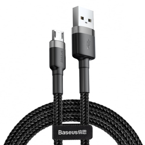 Кабель Baseus Cafule USB-A – Micro-USB (2 м · 7.5W · 1.5A) (CAMKLF-CG1) (Black/Gray)
