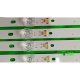 Пряма підсвітка для телевізора TCL 55″ YHE-4C-LB5506-YH09J (12 планок по 539 мм, 6 LED, лінза 17 мм, 6 В)