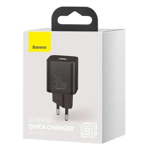 Мережевий зарядний пристрій Baseus Super Si USB-C (30W · 3A) (CCSUP-J01) (Black)