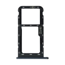 Держатель SIM-карты и карты памяти для ZTE Blade A7S (2020) (версия на 2×SIM) (Black)