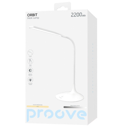 Настольная лампа Proove Orbit с аккумулятором 2200 mAh (White)