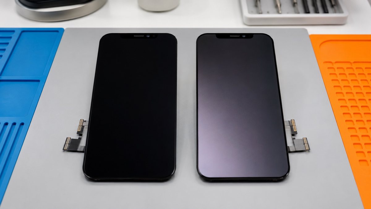 Різниця між OLED і LCD дисплеєм iPhone за контрастом і чорним кольором