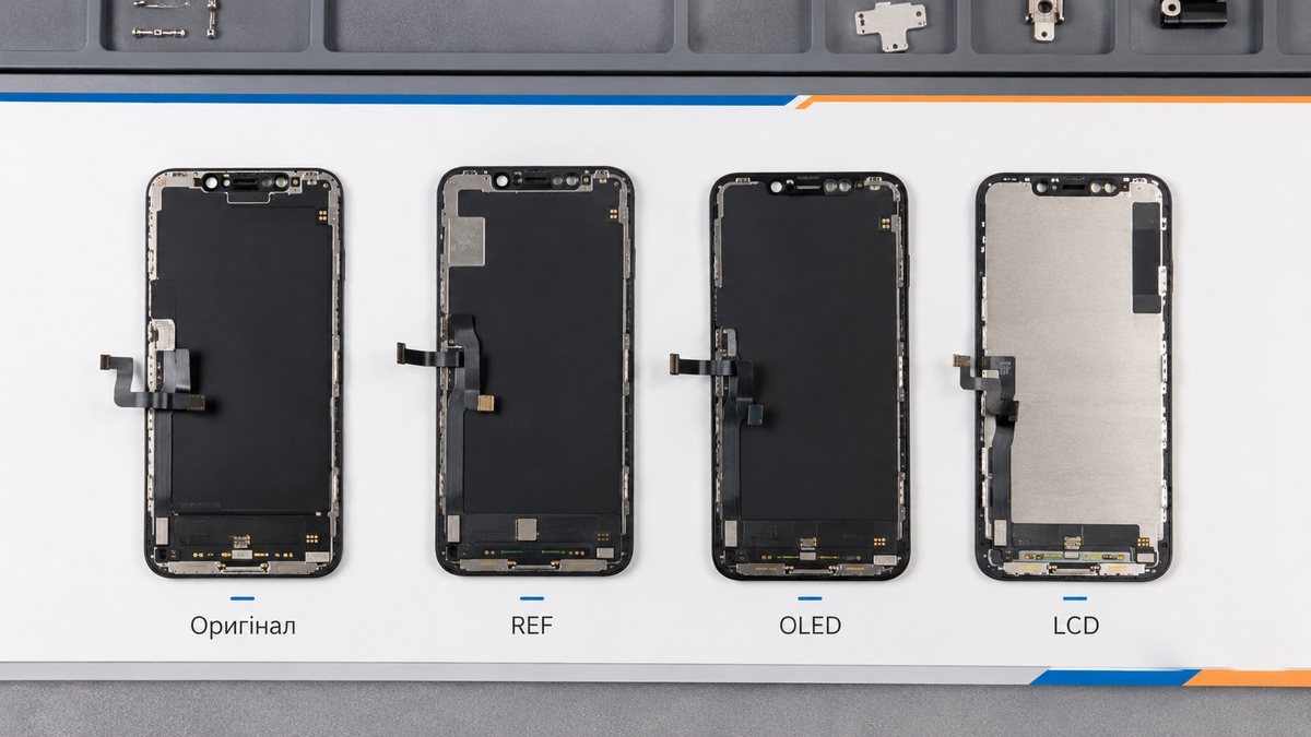 Порівняння оригінального, REF, OLED і LCD дисплея для iPhone